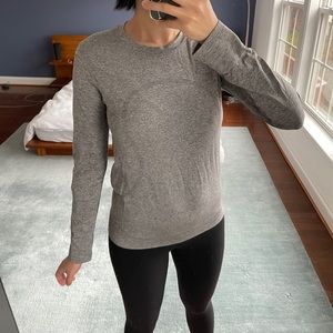 Lululemon Swiftly Relaxed Fit Long Sleeve Heather Grey Shirt